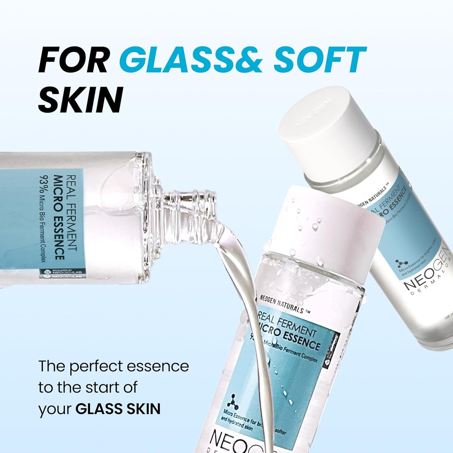 NEOGEN DERMALOGY Real Ferment Micro Essence 5.07 Fl Oz (150Ml) - 93% Naturally Fermented Facial Essence, Instantly Hydrates and Delivers Healthy Supple Skin - Korean Skin Care